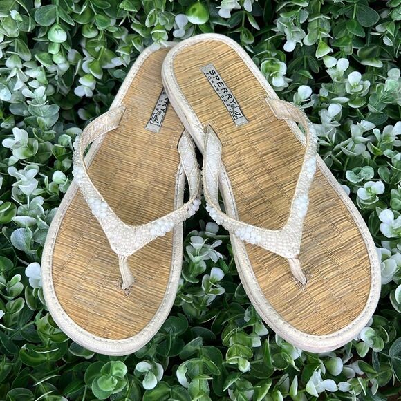 Sperry Beaded Boat Flip Flop Sandals - Picture 1 of 14